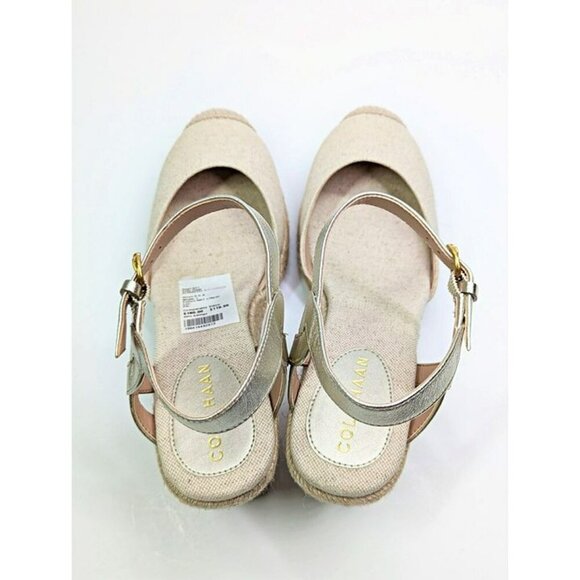 Cole Haan Cloudfeel Women's Espadrille Wedge Heels Linen Size 8.5 (MSRP $160) - Picture 5 of 7